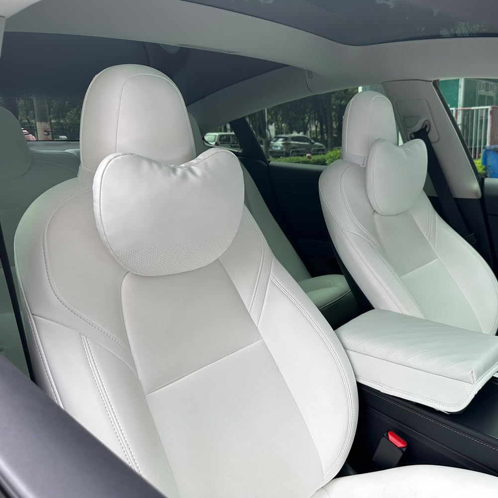 Nappa Leather Tesla Neck Pillow Set With Head Support