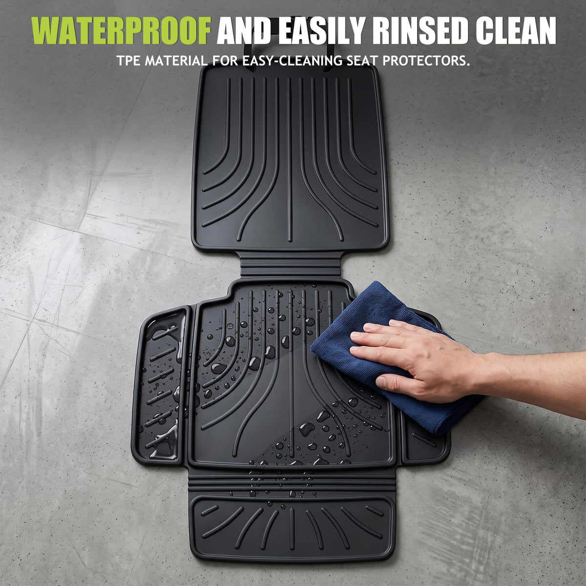 TPE Car Seat Protector With Waterproof Anti-Slip Grip