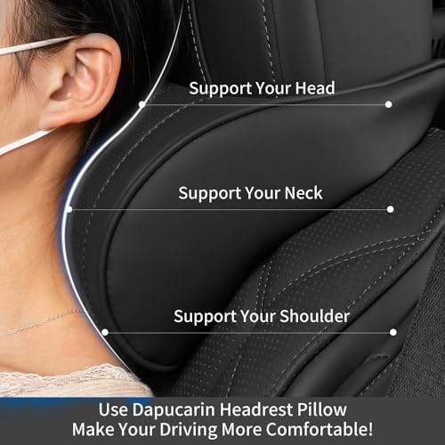 Leather Memory Foam Car Neck Pillow for Driving