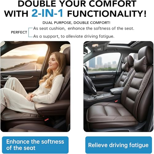 Handmade Leather Car Seat Cushion With Hip Support