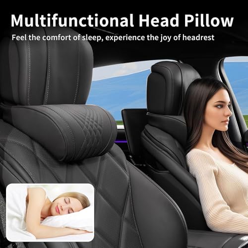 Leather Memory Foam Car Neck Pillow for Driving