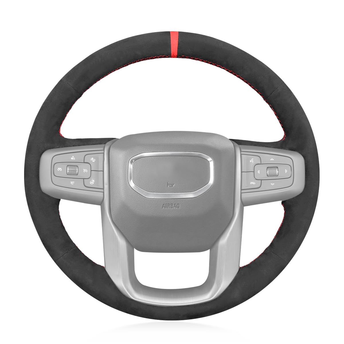 Custom Fit GMC Sierra Stitch-On Steering Wheel Cover