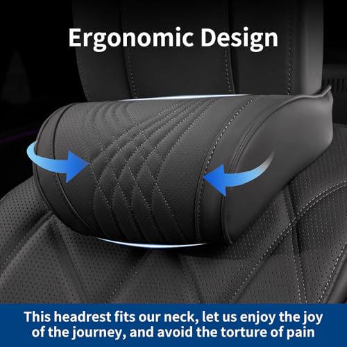Leather Memory Foam Car Neck Pillow for Driving