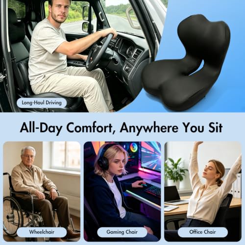 Ergonomic Car Seat Cushion With Coccyx Support