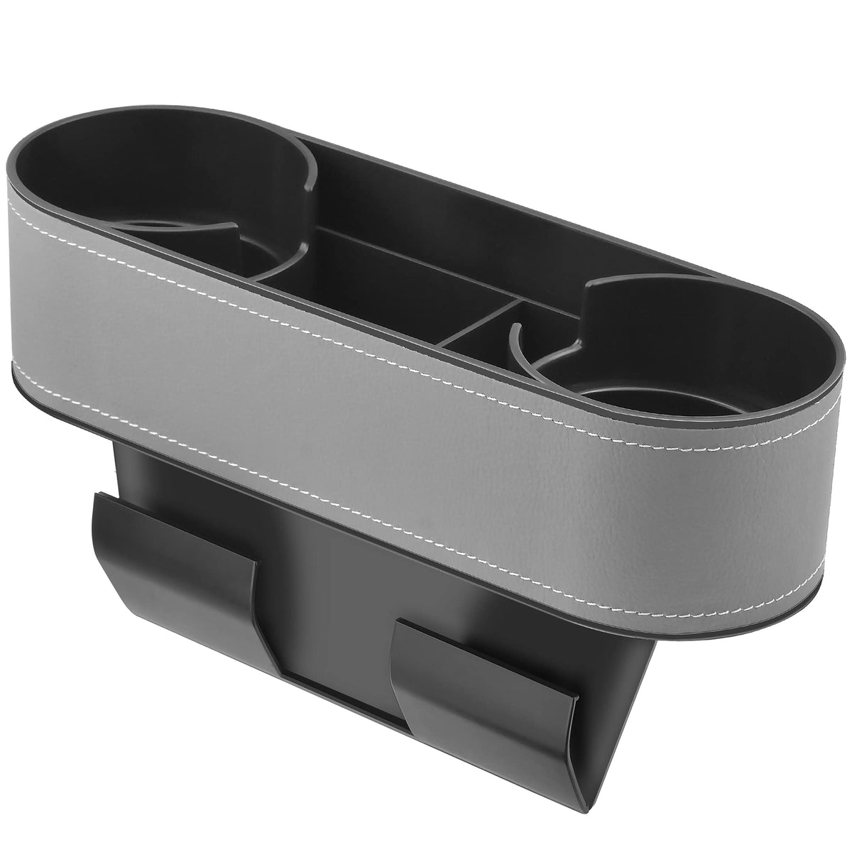 Iokone Coin Side Pocket Console Side Pocket Leather Cover Car Cup Holder Auto Front Seat Organizer Cell Mobile Phone Holder