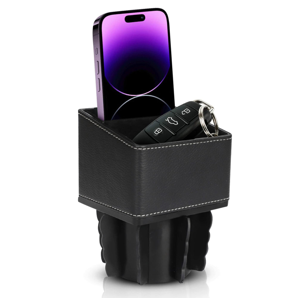 Cup Holder Storage Dock With Phone & Key Organizer