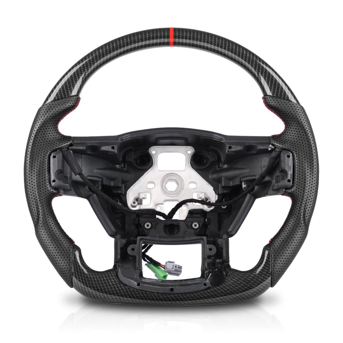 Carbon Fiber Steering Wheel for Ford F-150 2015-2020, Raptor 2017-2020, F-250 F-350 F-450 Super Duty 2017-2022, Expedition 18-21