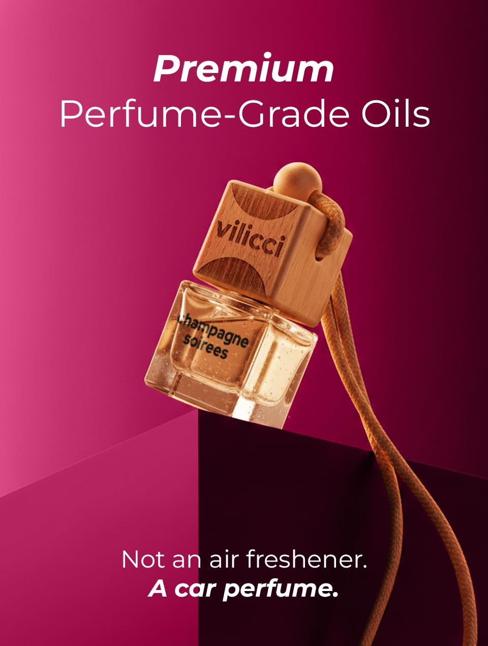 Vilicci Car Air Freshener | Luxurious Auto Perfume | Premium Hanging Air Freshener | Long Lasting Fragrance for Auto and Home | 1 Bottle of Car Scent