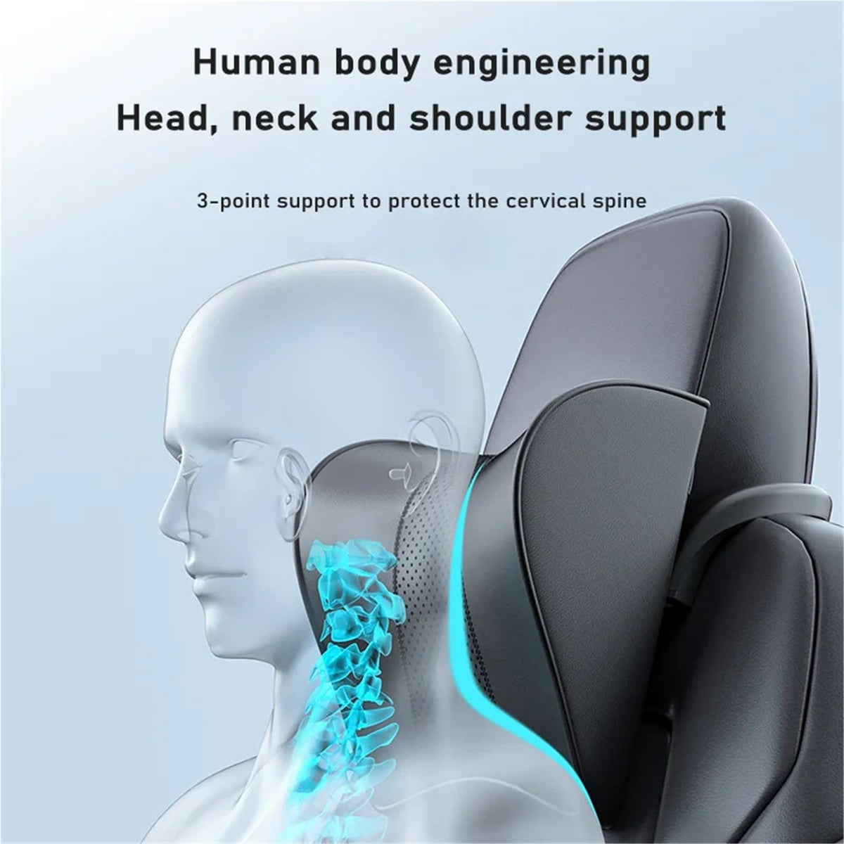 Memory Foam Car Neck Pillow With Leather Finish