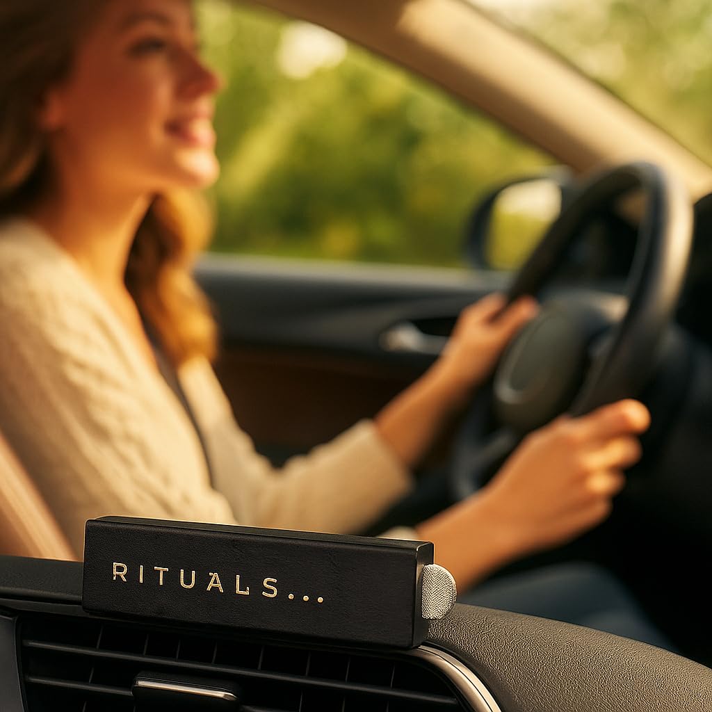 Car Perfume Holder With Lotus & White Tea Refills