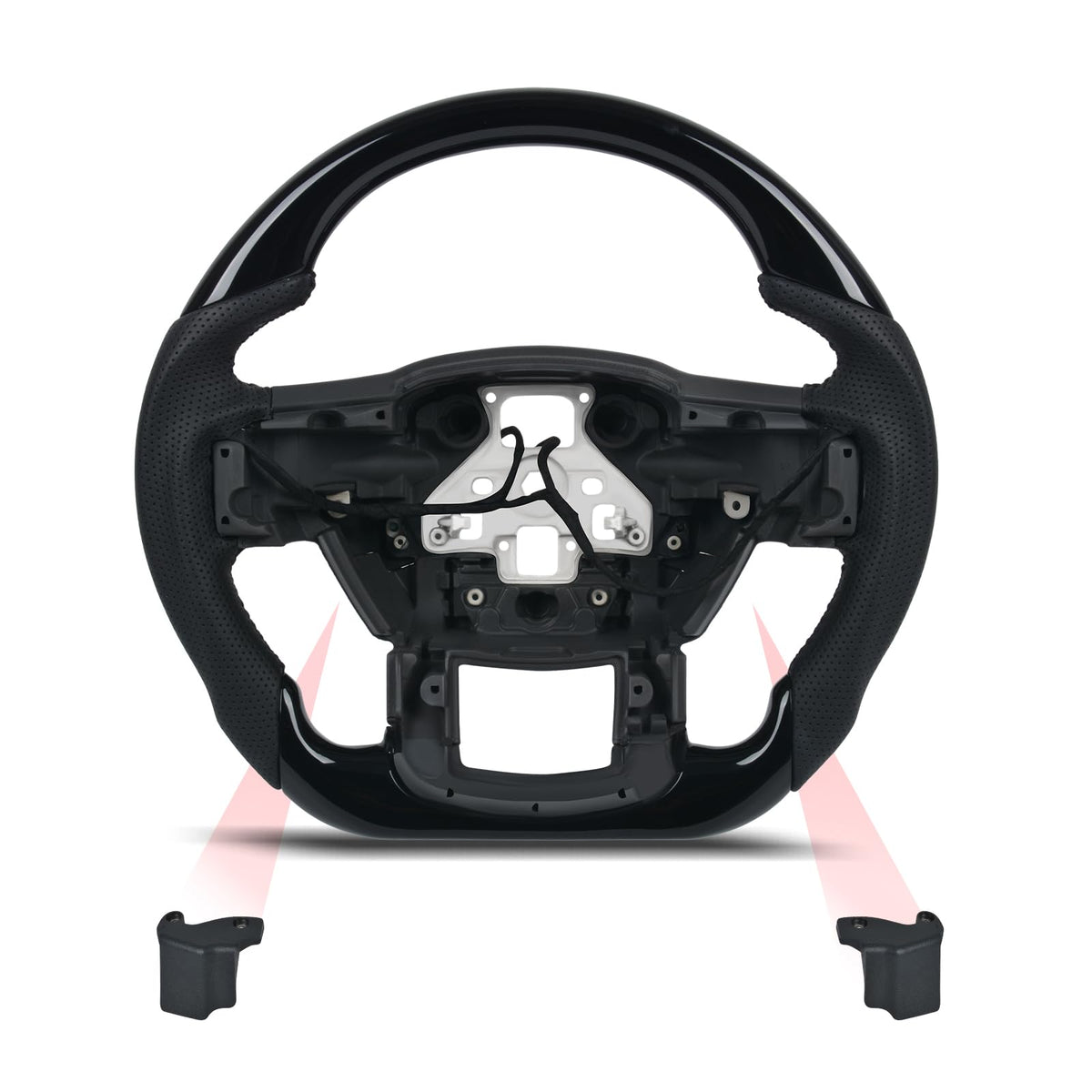 Carbon Fiber Steering Wheel for Ford F-150 2015-2020, Raptor 2017-2020, F-250 F-350 F-450 Super Duty 2017-2022, Expedition 18-21