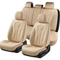 Coverado Seat Covers, Car Seat Covers Full Set, Leather Car Seat Cover, Car Seat Covers Front Seats Back Seat Cover Seat Protector Universal Fit Most Cars