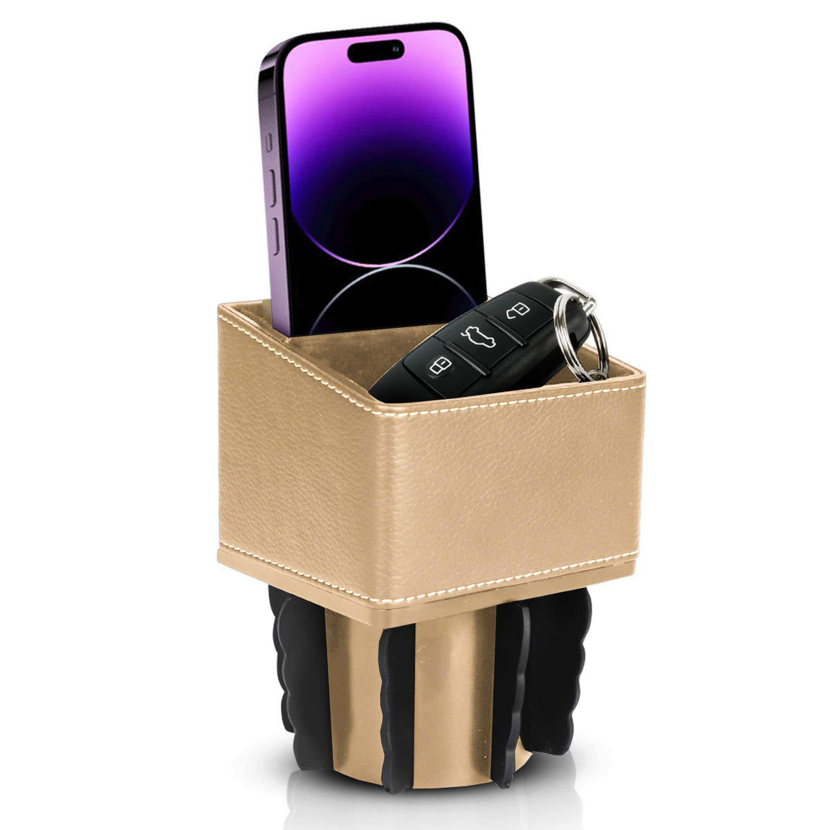 Cup Holder Storage Dock With Phone & Key Organizer