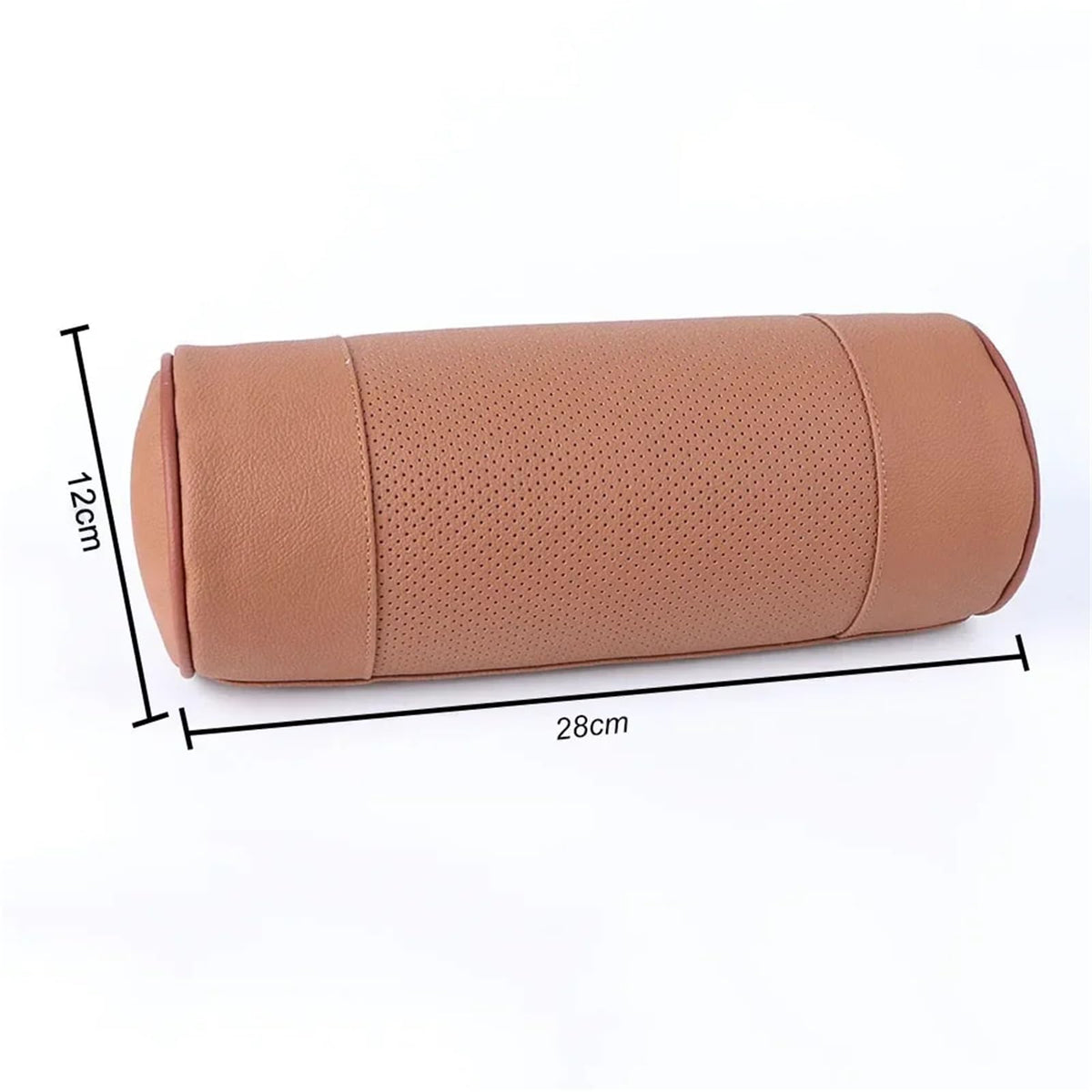 Genuine Leather Car Neck Pillow With Memory Foam
