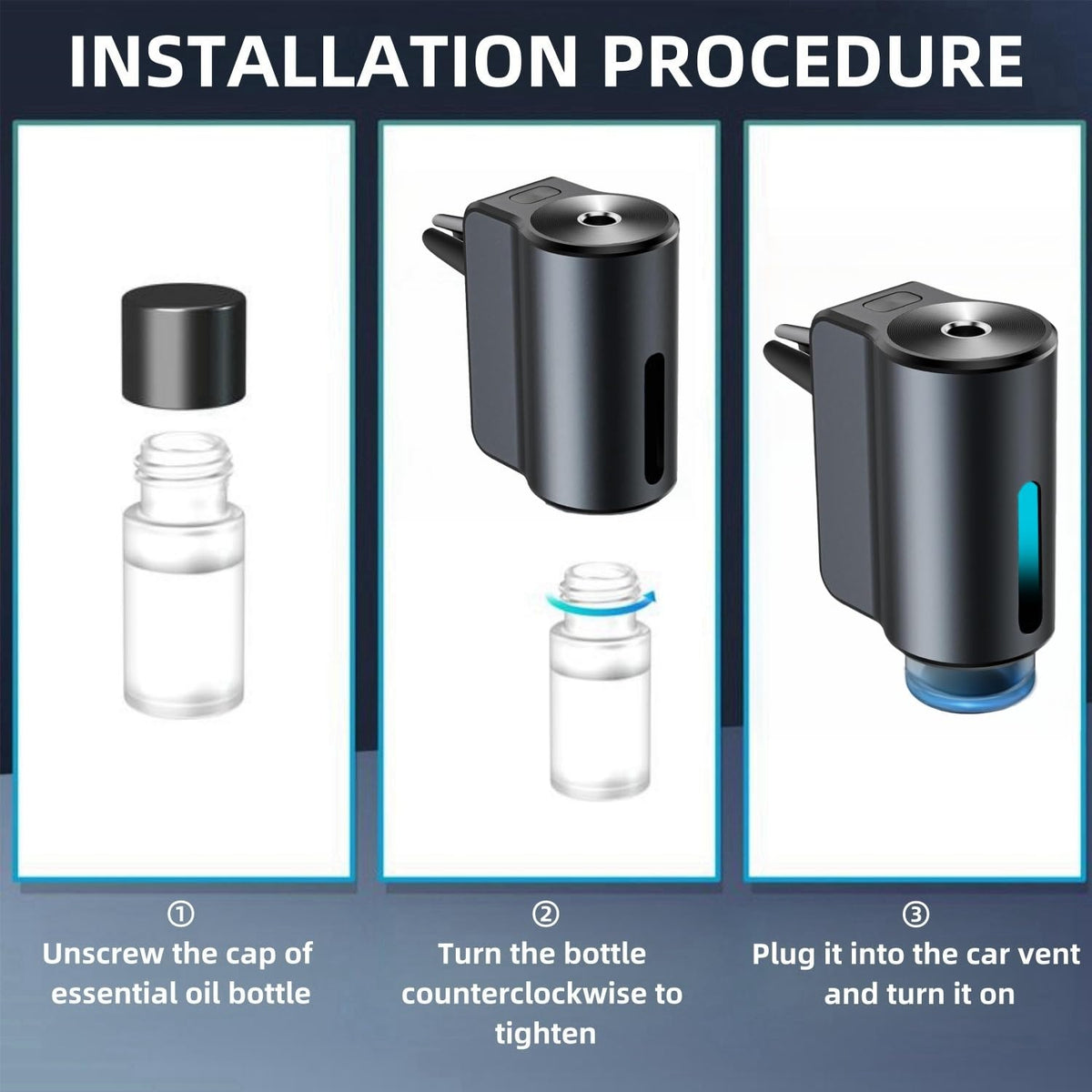 Smart Car Scent Diffuser With Three Mist Modes