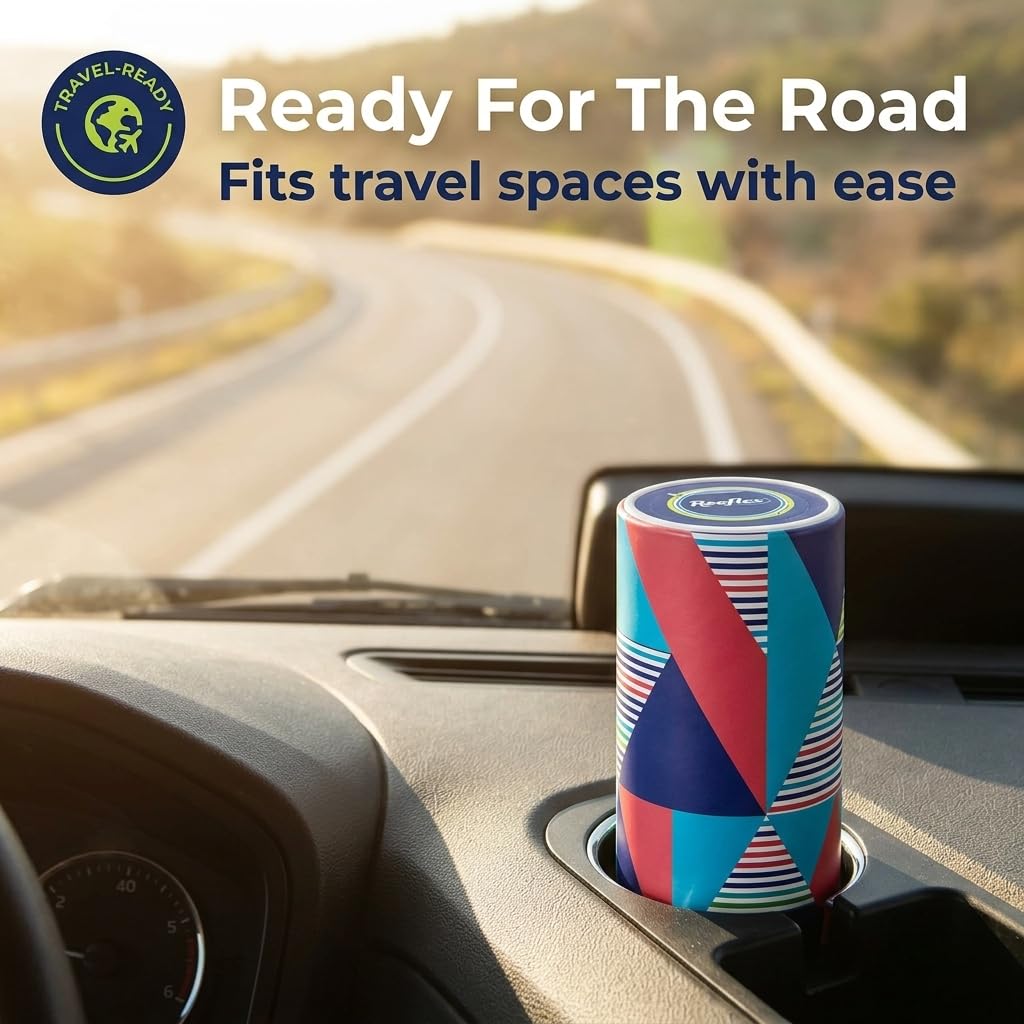 Reeflex Car Tissues Cup Holder Canisters, Soft 2-Ply Travel Size