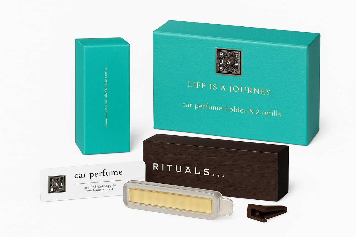 Car Perfume Holder With Lotus & White Tea Refills