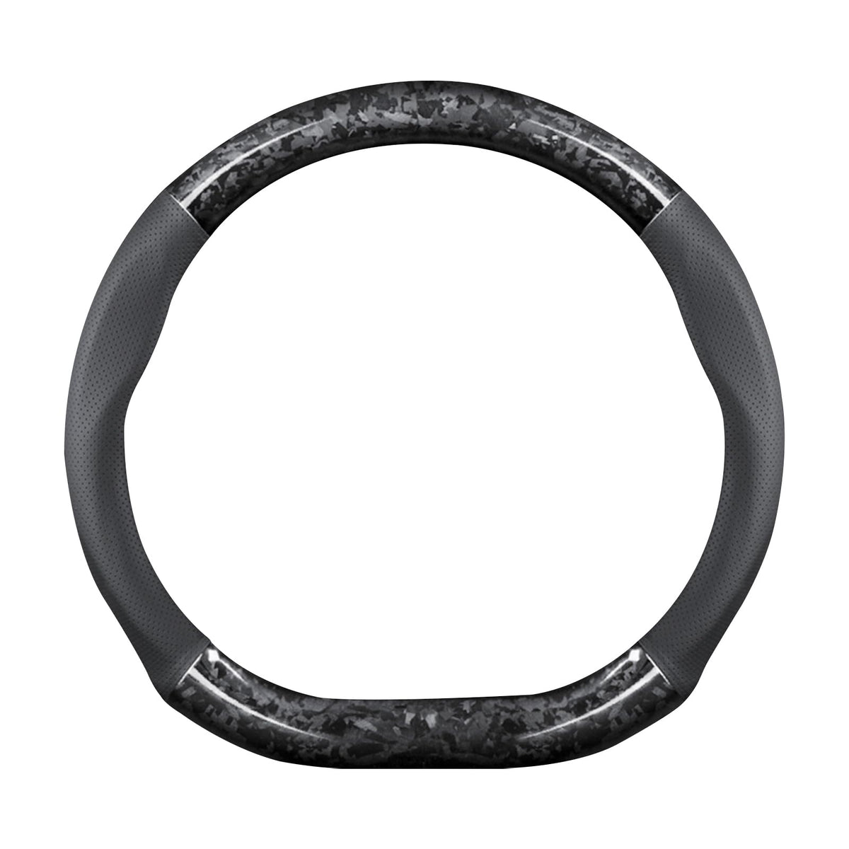 D-Shaped Carbon Fiber Steering Wheel Cover