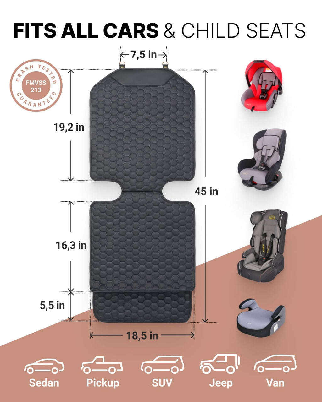 Waterproof Seat Back Organizer & Seat Protector Set