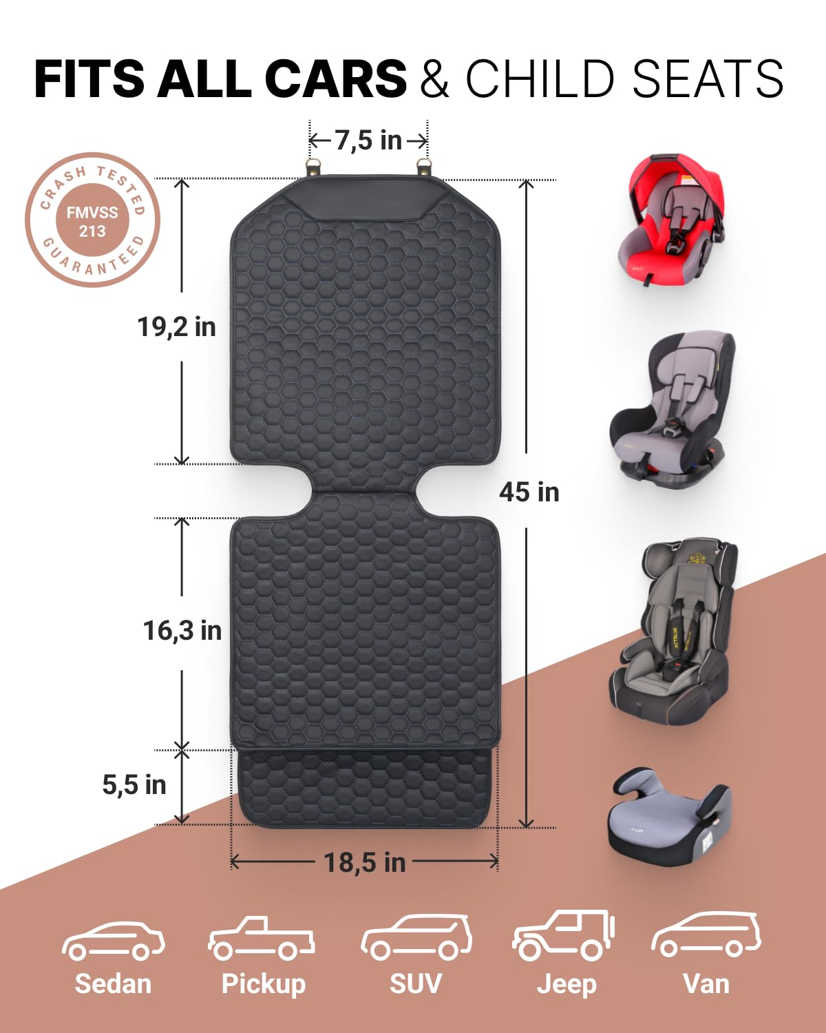 Waterproof Seat Back Organizer & Seat Protector Set