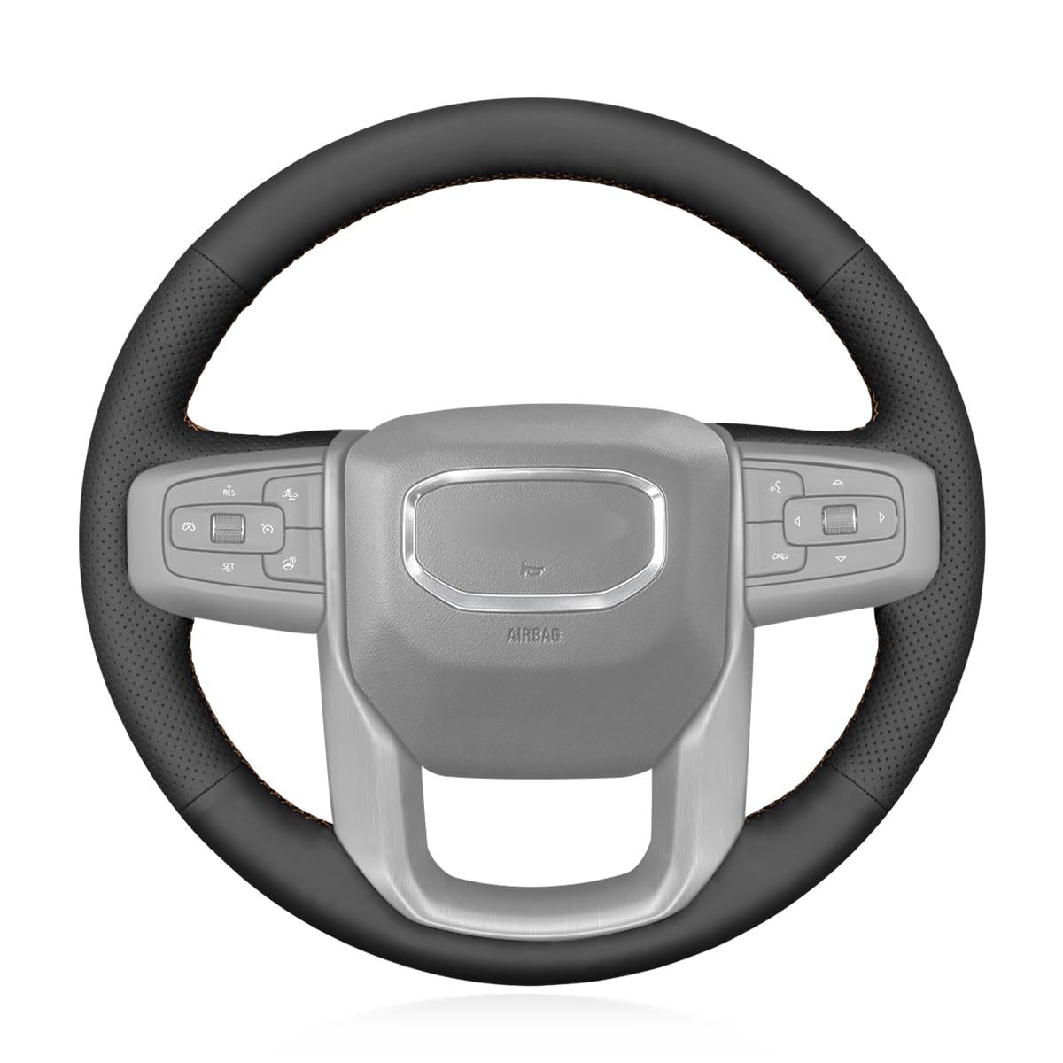 Custom Fit GMC Sierra Stitch-On Steering Wheel Cover