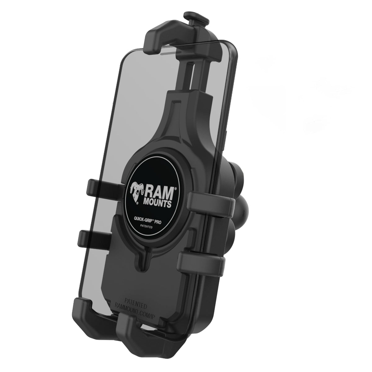 RAM MOUNTS Quick-Grip Pro Phone Holder with Ball -Available with or Without Vibration Damper