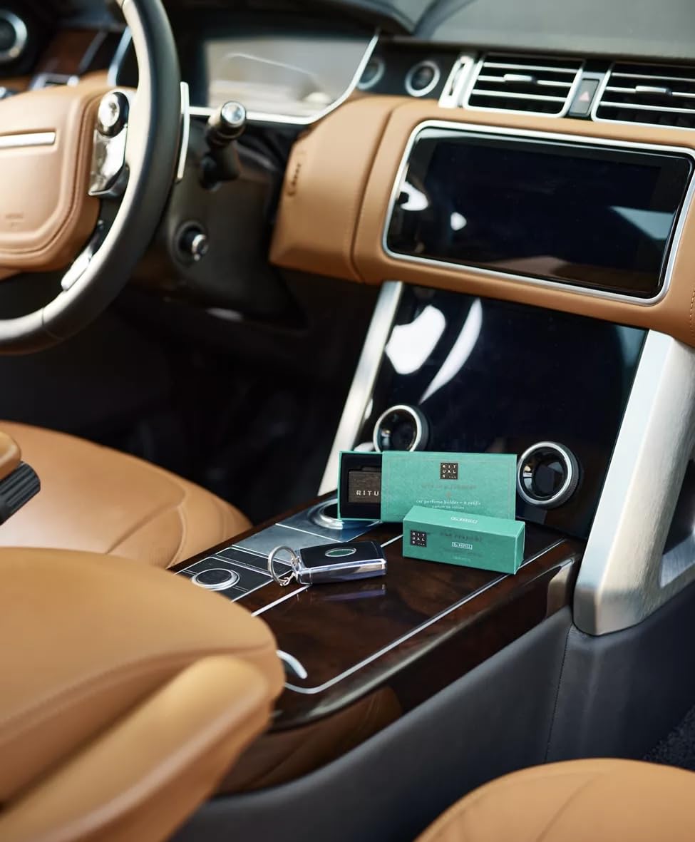 Car Perfume Holder With Lotus & White Tea Refills