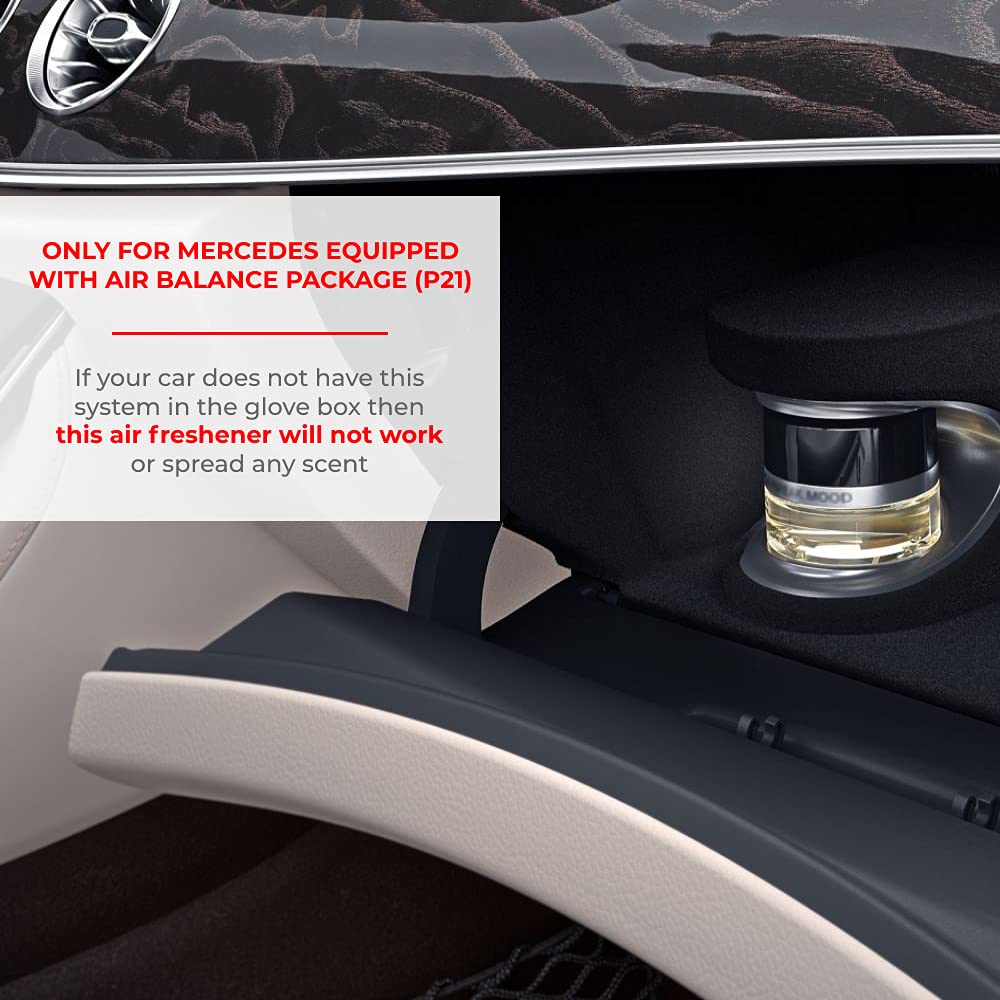 Boxiti Set – Nightlife Mood for Mercedes Benz Air Freshener System, Genuine Perfume for Mercedes, Interior Cabin Fragrance for Mercedes Cars Equipped with Air Balance Package (P21) and Boxiti Wipe