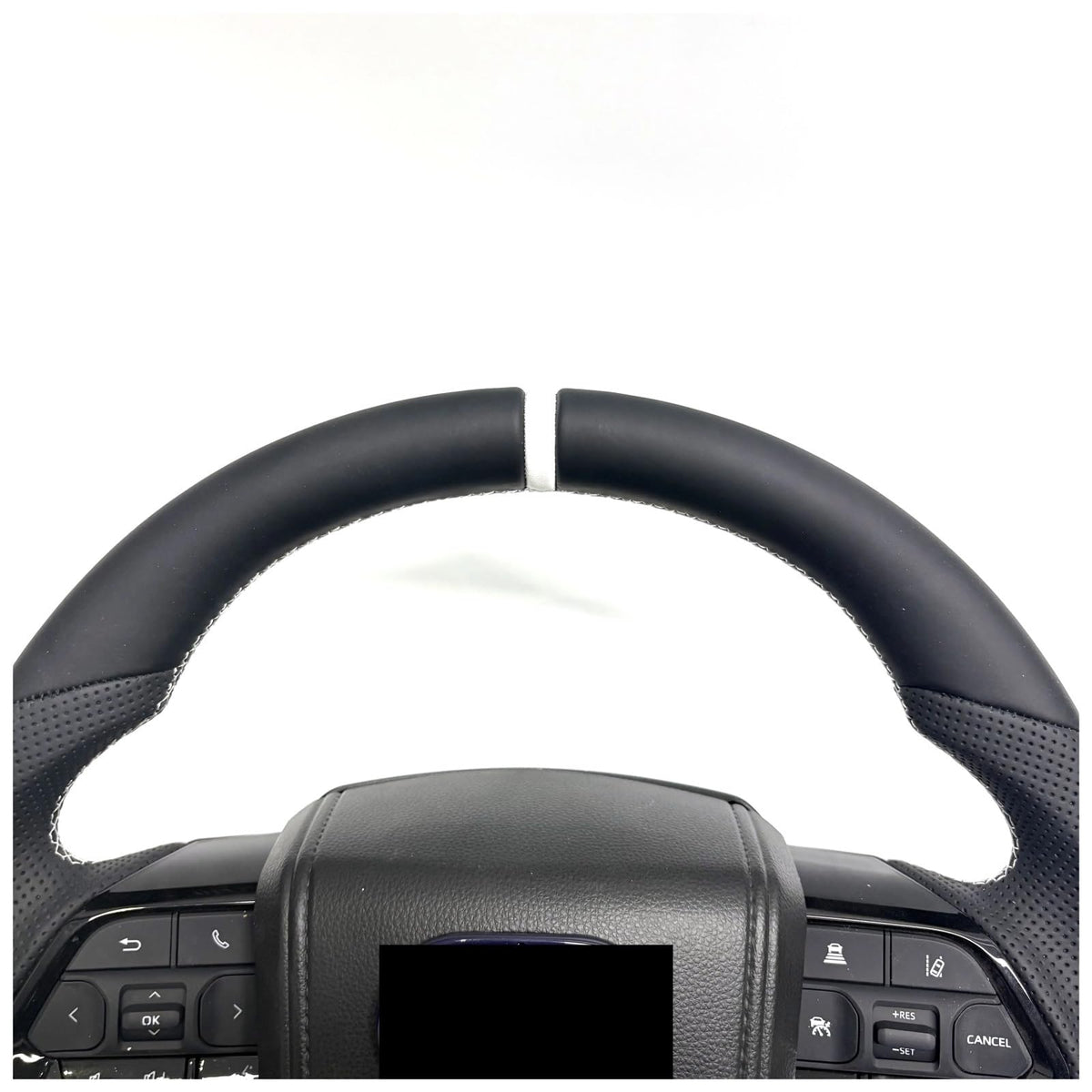 Full Leather Steering Wheel Compatible For Toyota Landcruiser 120 150 200 300 LC200 LC300 FJ120 FJ150 LC70 Fortuner 4 Runner Alphard