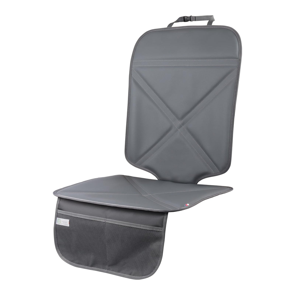 Leather Car Seat Protector With Padded Kick Mat