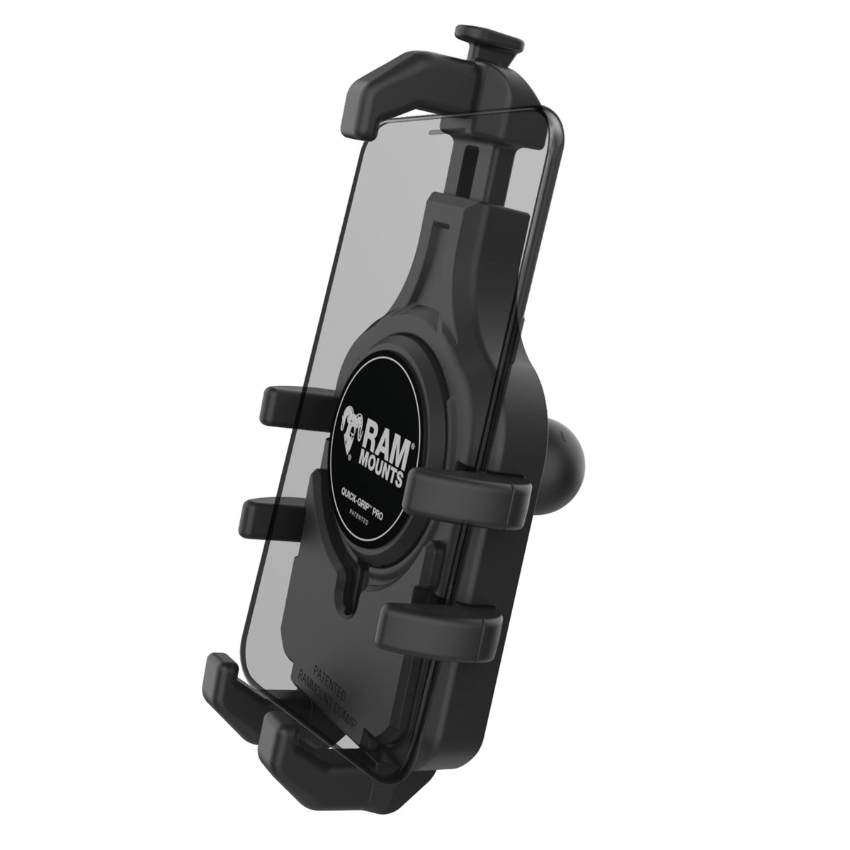 RAM MOUNTS Quick-Grip Pro Phone Holder with Ball -Available with or Without Vibration Damper