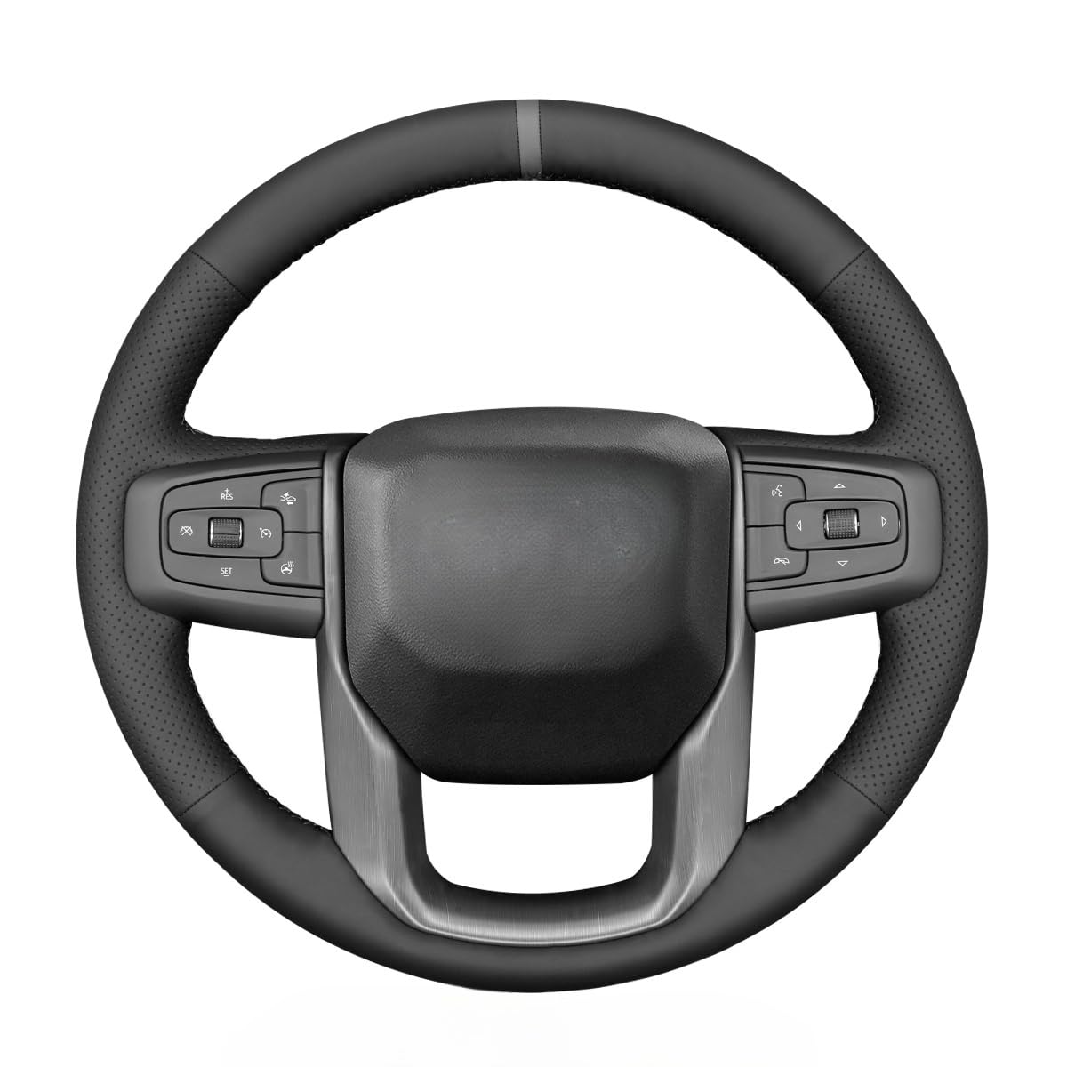 MEWANT Stitch On Custom Fit Steering Wheel Cover for GMC Sierra