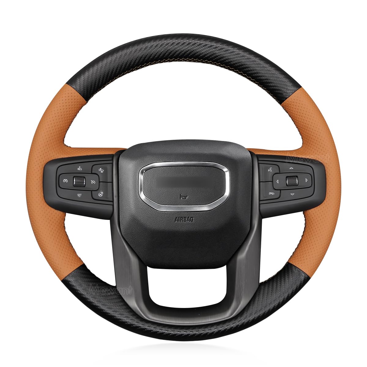 Custom Fit GMC Sierra Stitch-On Steering Wheel Cover