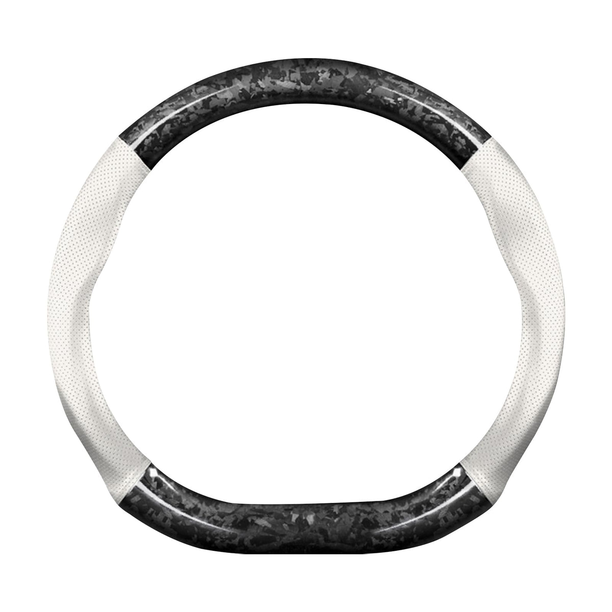 Ergocar Car Steering Wheel Sleeve,D-Type Forging Carbon Fiber and Leather Steering Wheel Sleeve,37-38cm/14.5-15inch,Non-Slip,Soft,Breathable,Modern Sports Style