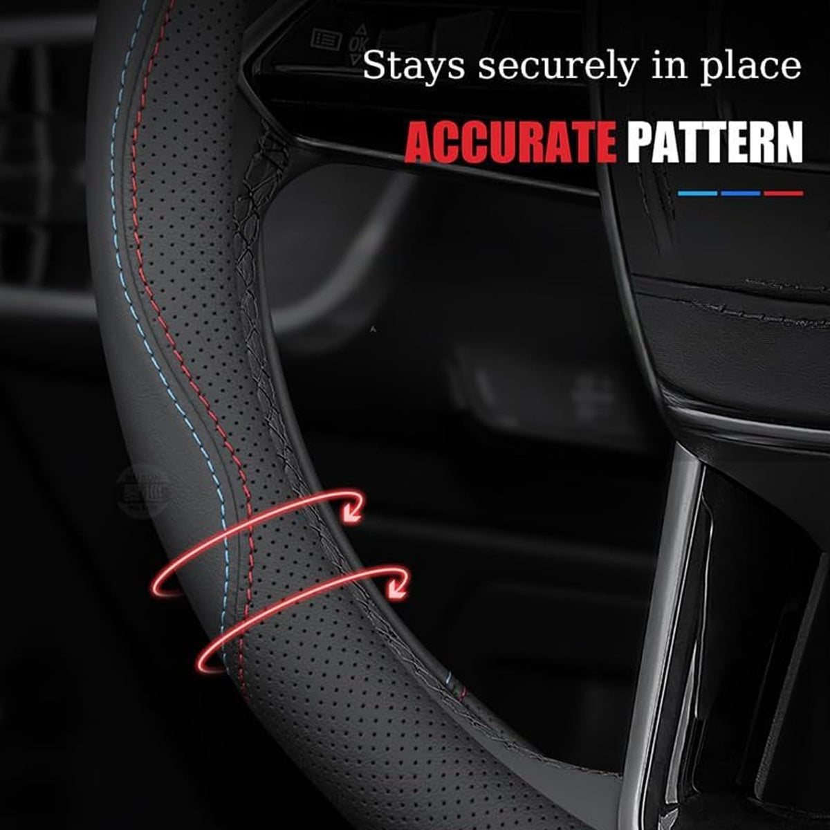Breathable MG ZS Steering Wheel Cover With Anti-Slip Grip