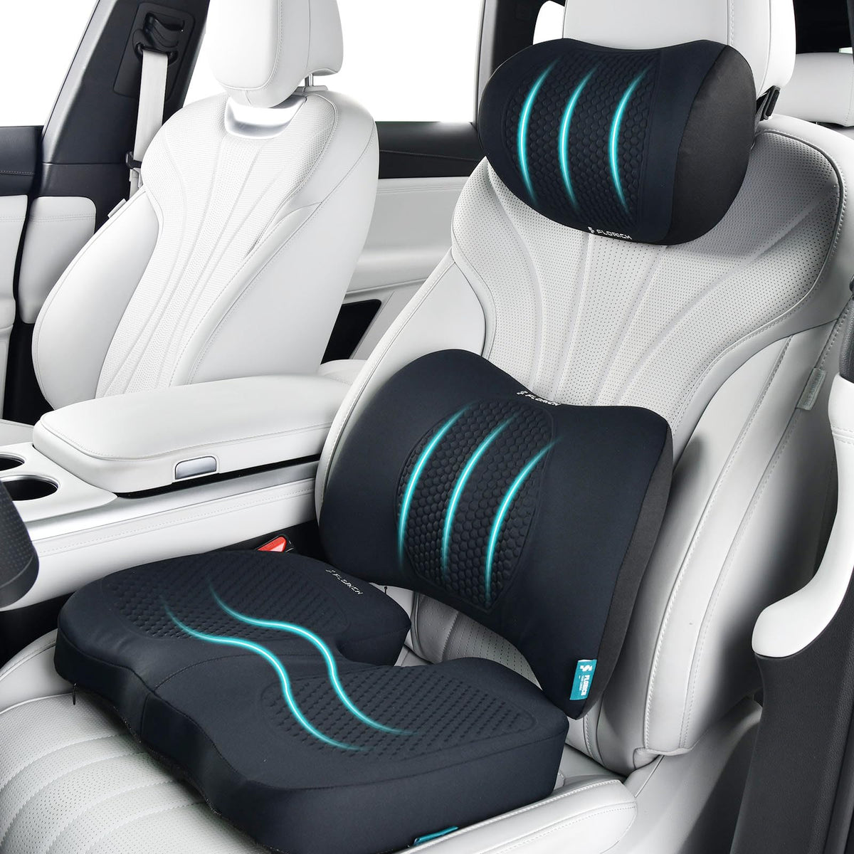 Gel Memory Foam Seat Cushion With Lumbar Support