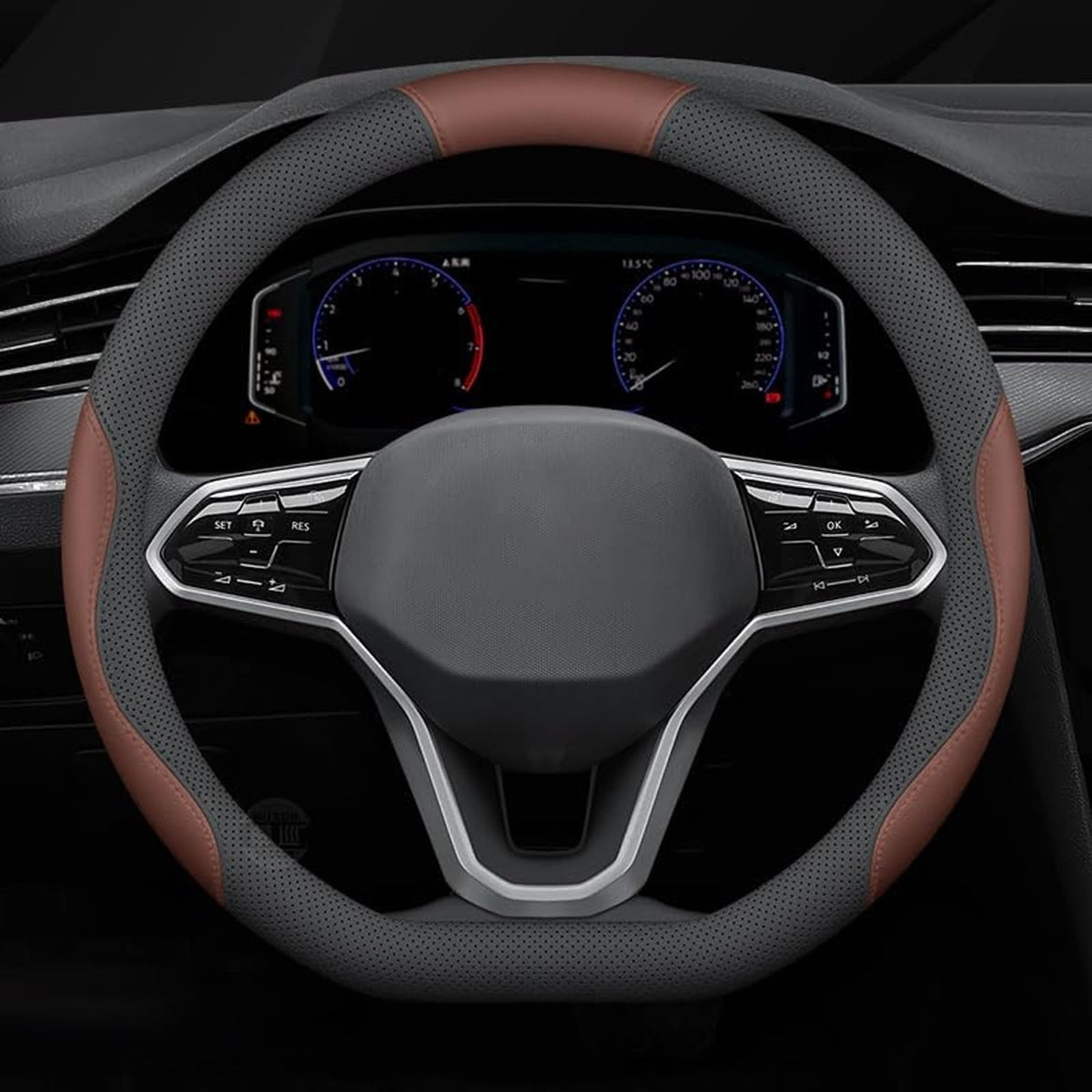 Breathable MG ZS Steering Wheel Cover With Anti-Slip Grip