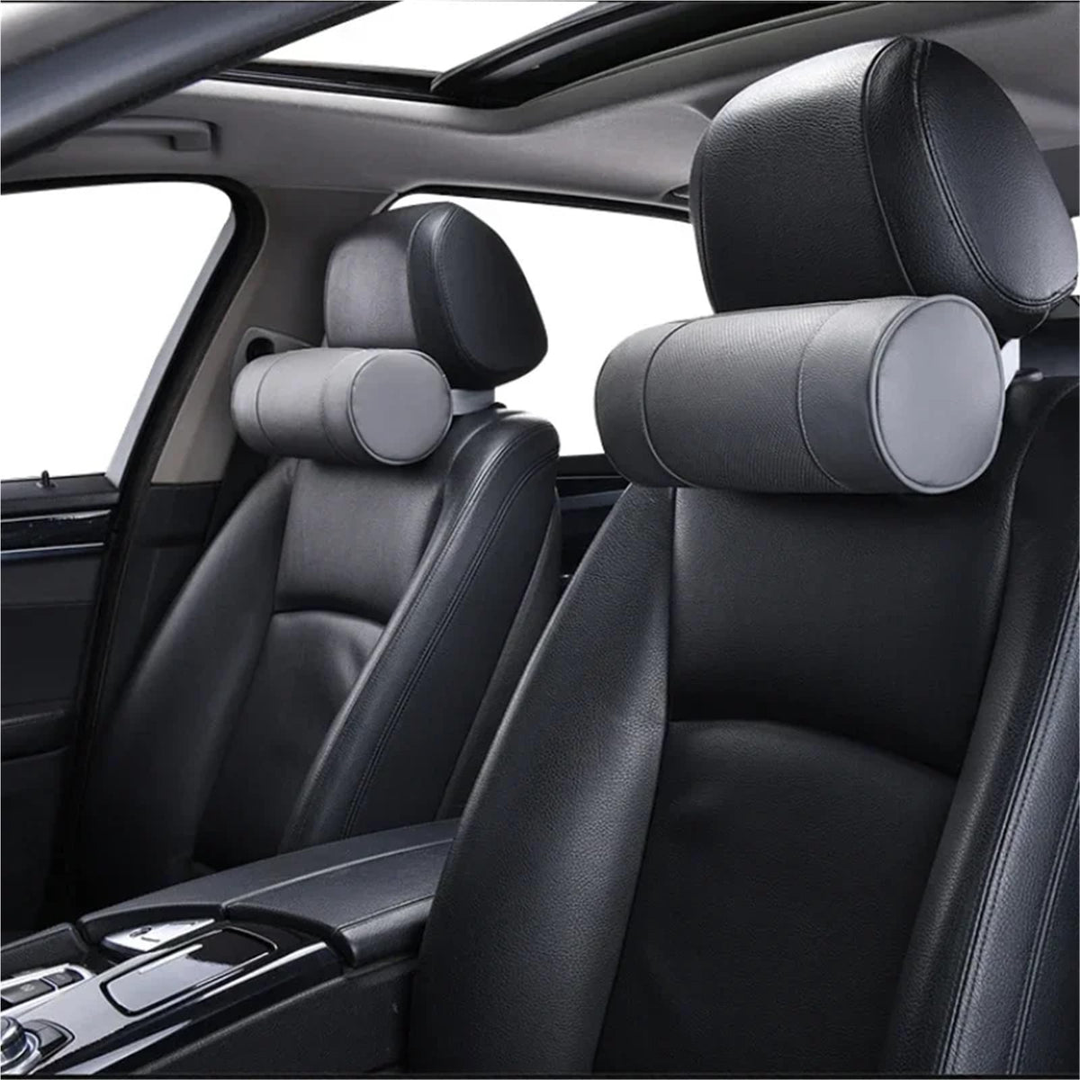 Genuine Leather Car Neck Pillow With Memory Foam