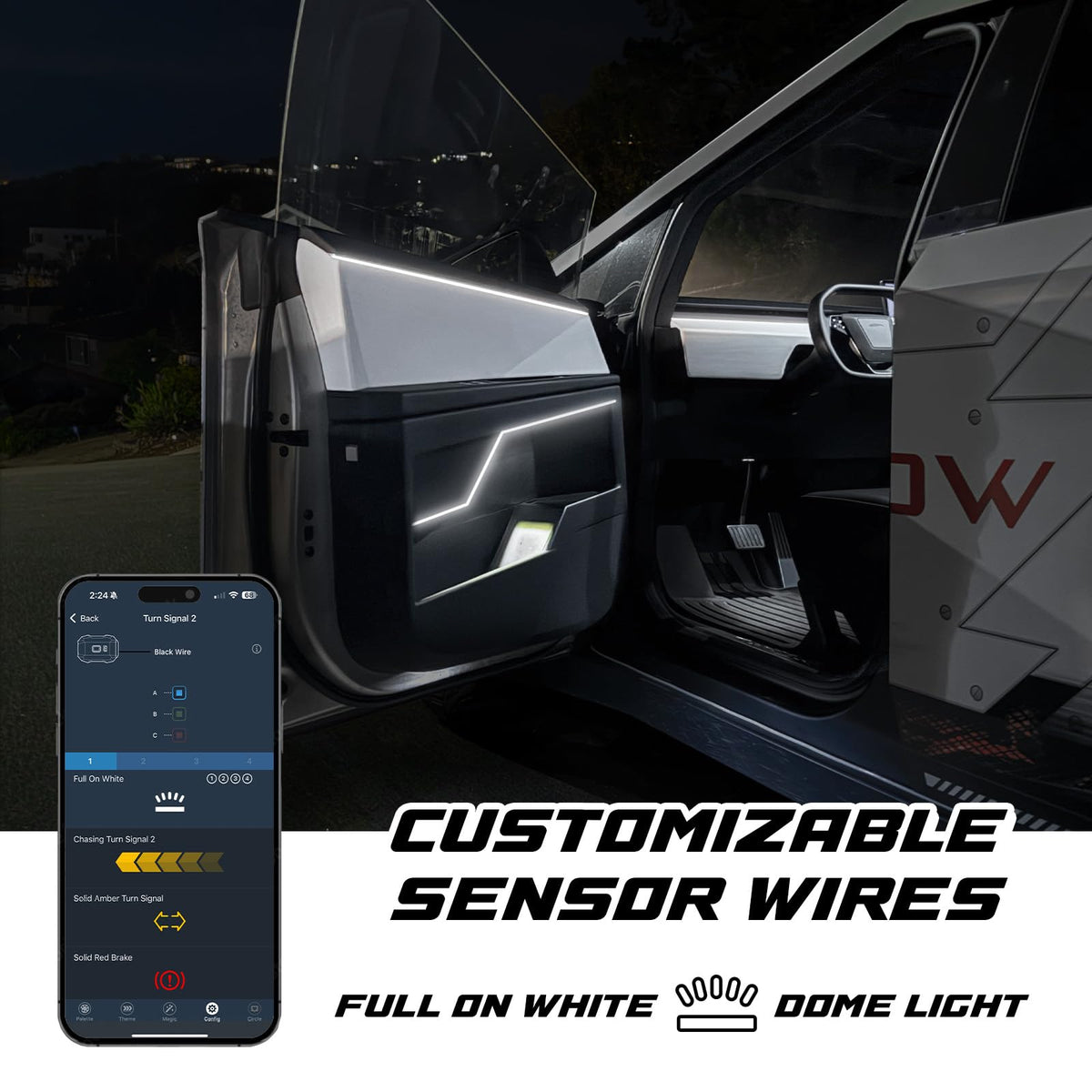 RGB Car Ambient Light Kit With App Control