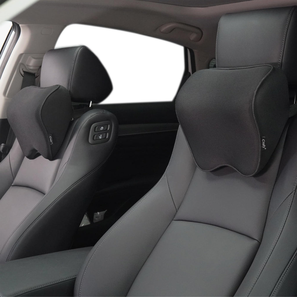 Adjustable Car Neck Pillow Set With Headrest Support
