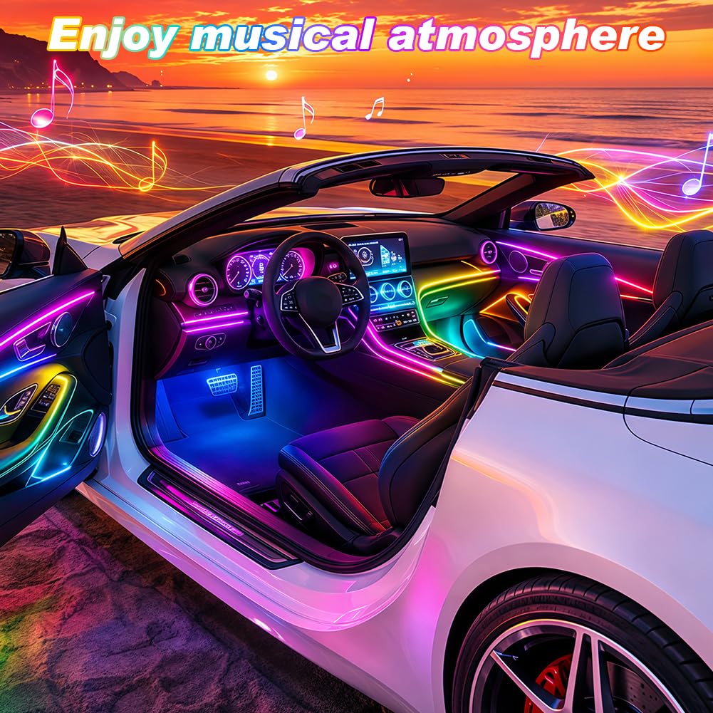 Premium Acrylic Car Ambient Lights With Remote