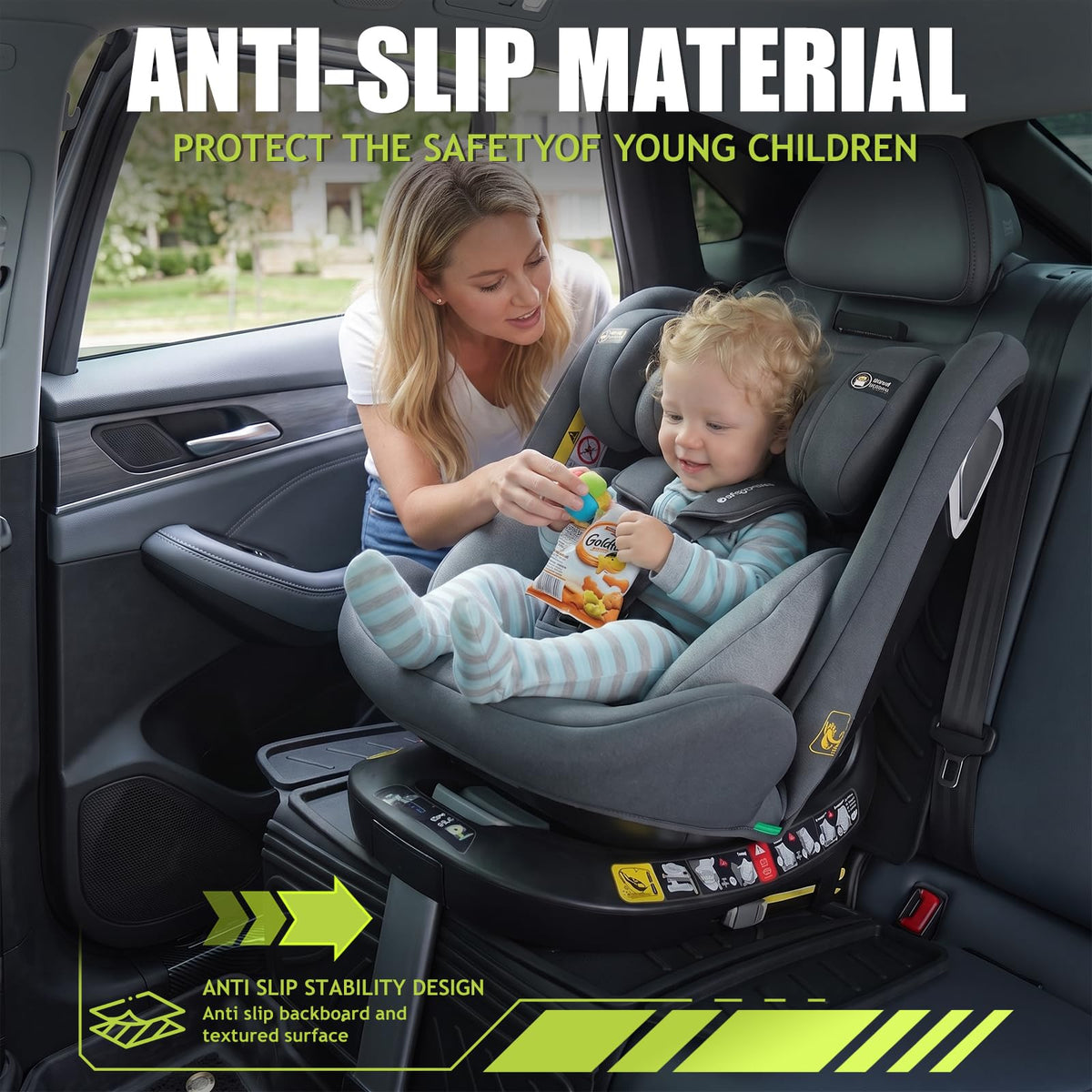 TPE Car Seat Protector With Waterproof Anti-Slip Grip