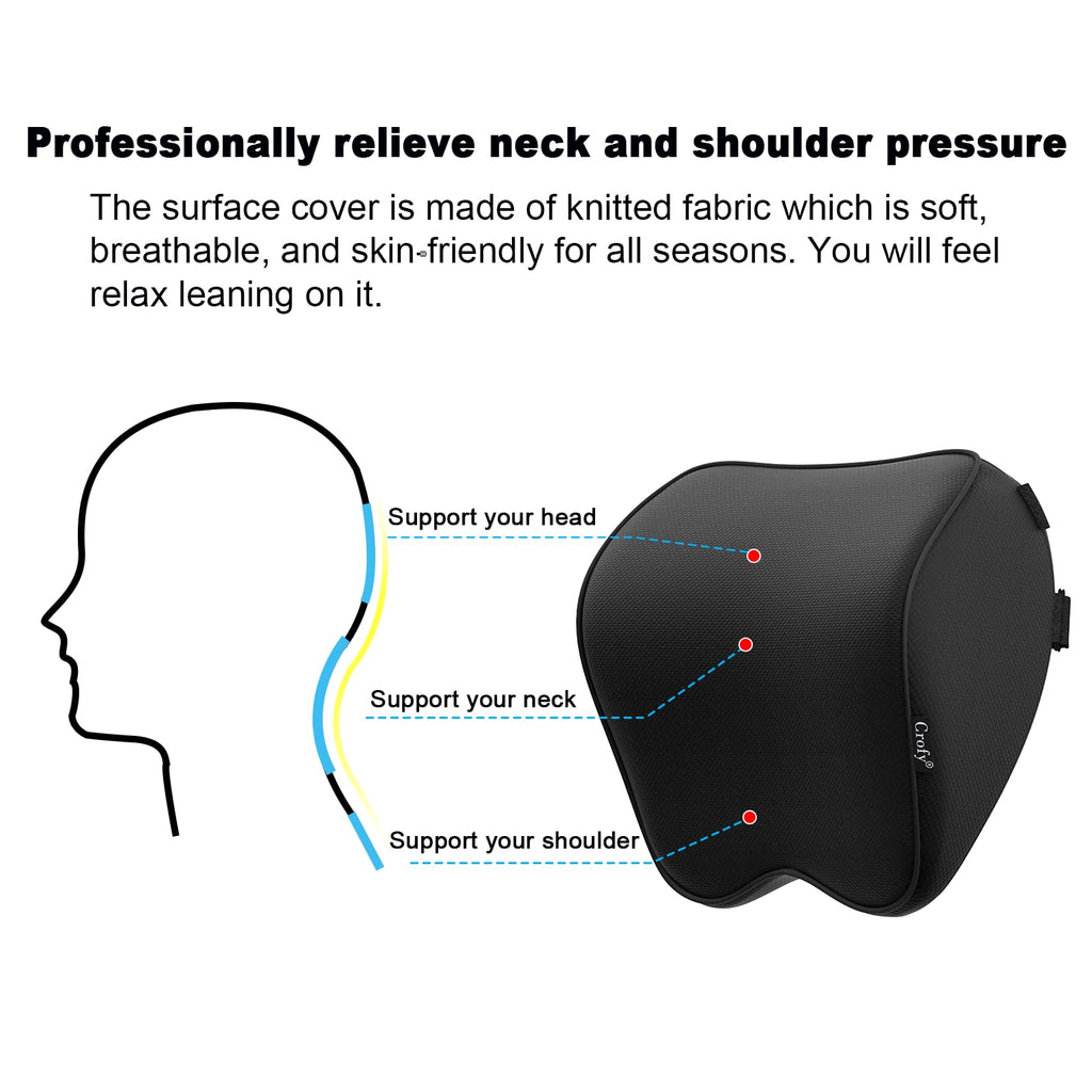Adjustable Car Neck Pillow Set With Headrest Support