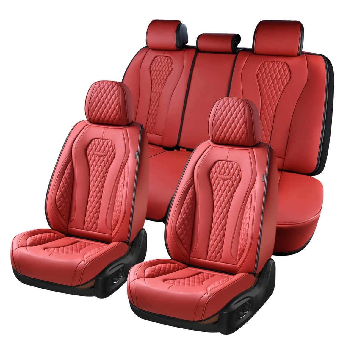 Leather Car Seat Cover Set With Universal Fit