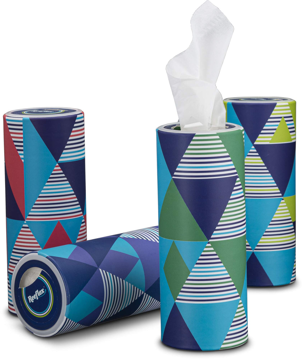 Reeflex Car Tissues Cup Holder Canisters, Soft 2-Ply Travel Size