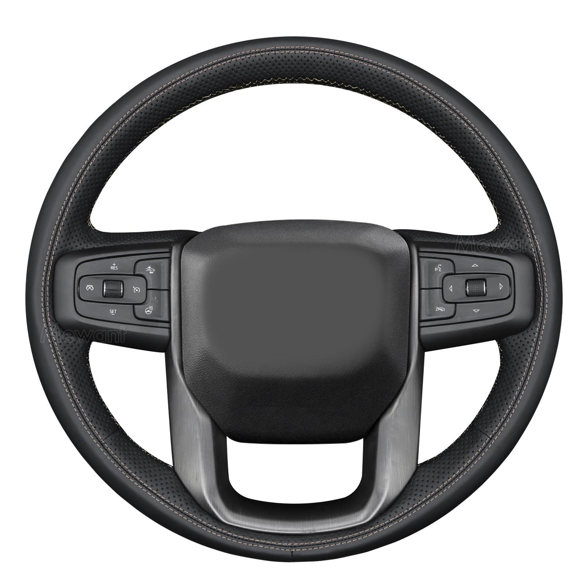 MEWANT Stitch On Custom Fit Steering Wheel Cover for GMC Sierra