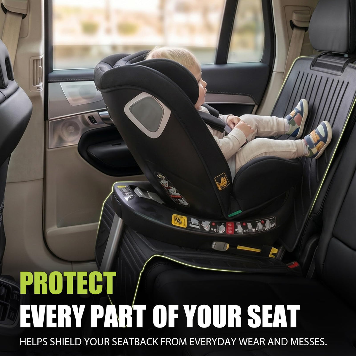 TPE Car Seat Protector With Waterproof Anti-Slip Grip