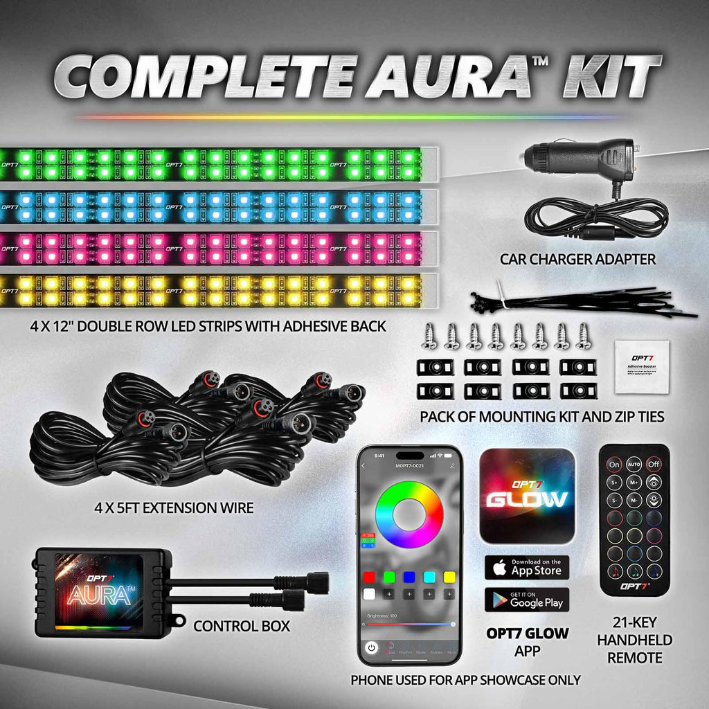 Pro LED Car Ambient Lights With Bluetooth Control