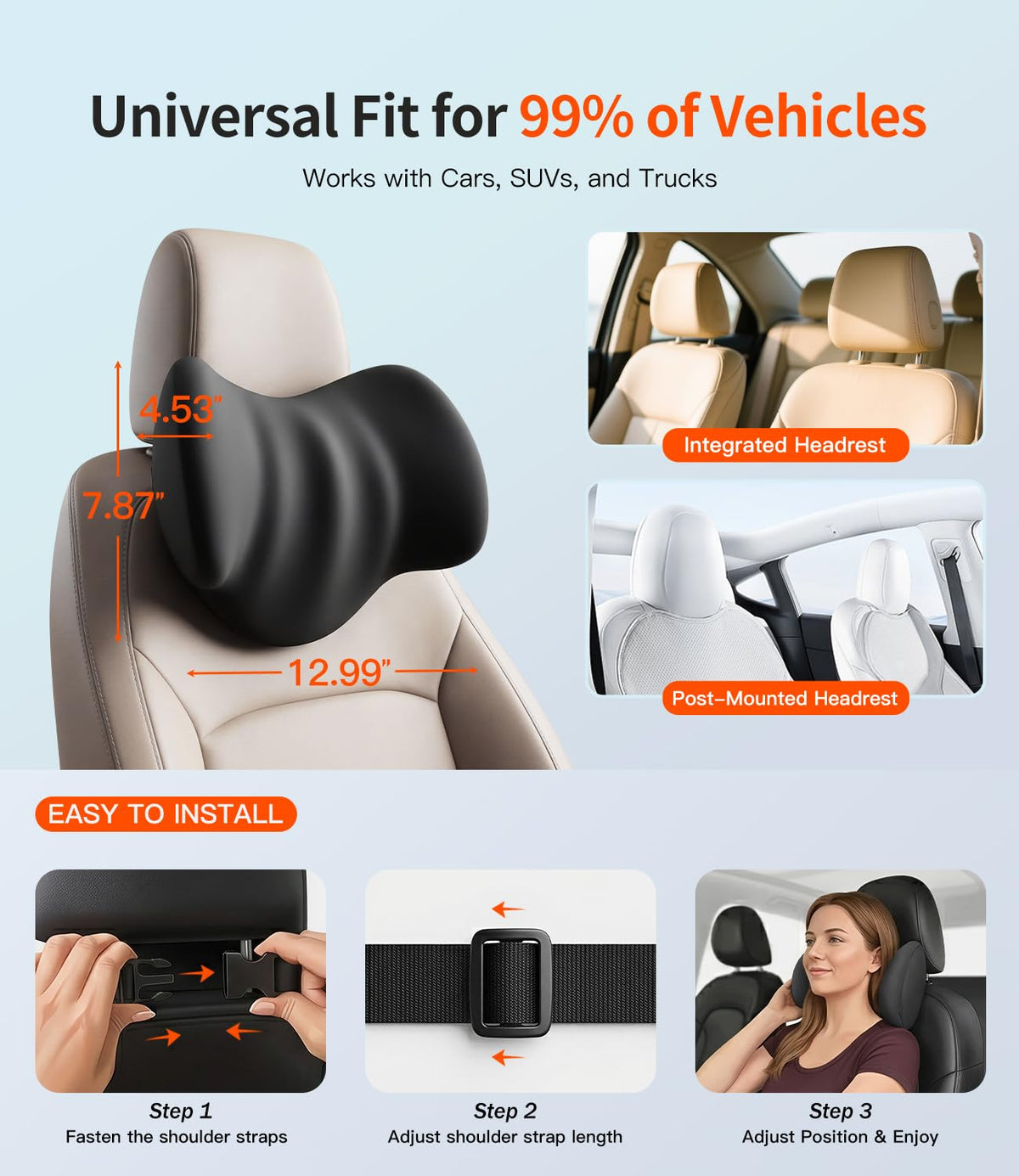 Prowizm Car Headrest Pillow for Driver: Car Neck Pillow
