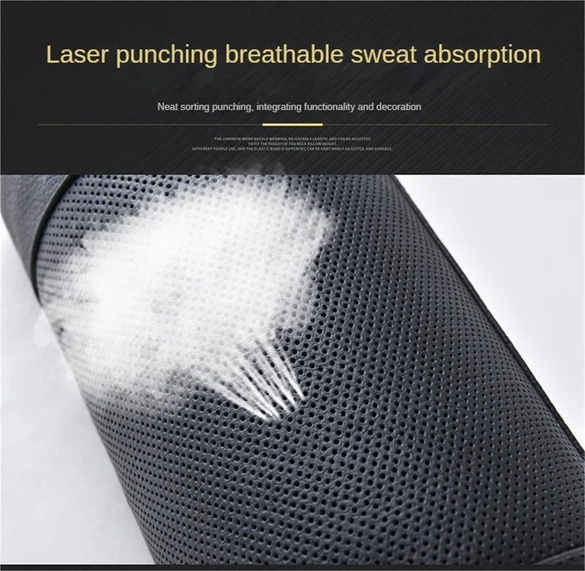Genuine Leather Car Neck Pillow With Memory Foam